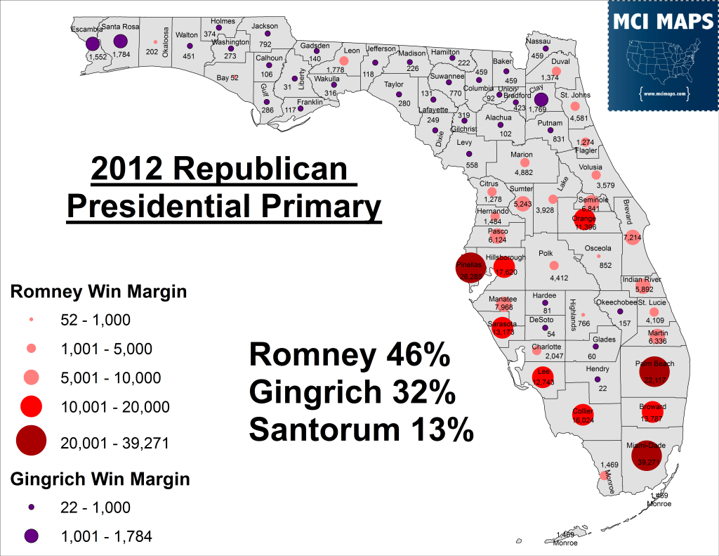 2012 Republican Presidential Primary Margin