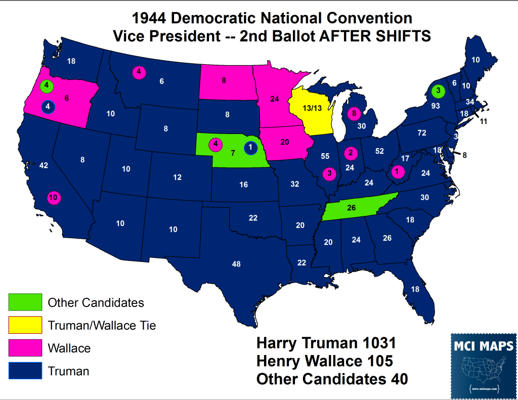 1944 VP 2nd Ballot After Shifts