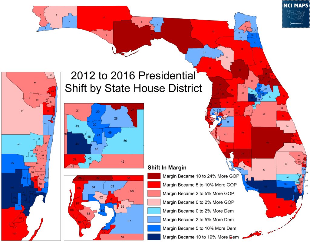 2016 House President Shift from 2012 Margin1