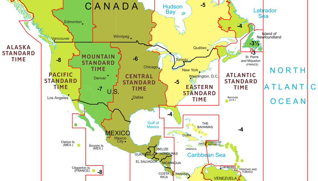 time zone map florida