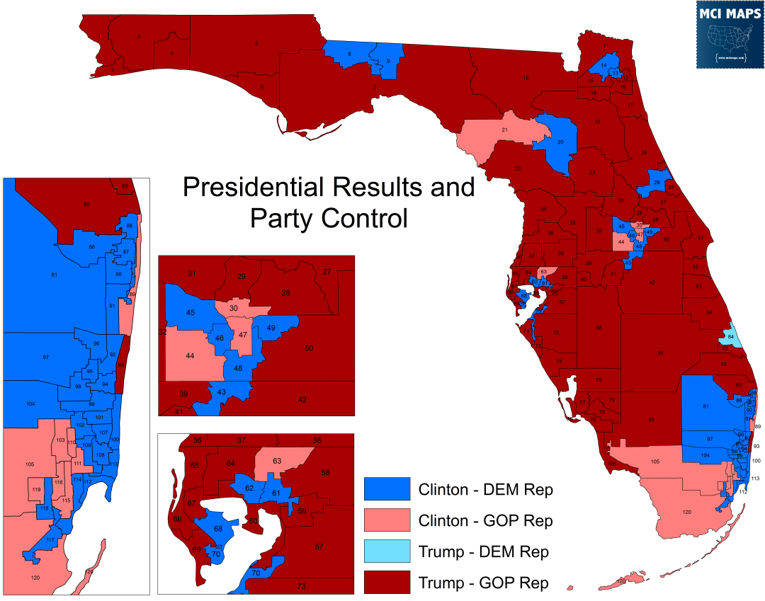 Presidential Results by Florida State House District - MCI Maps ...