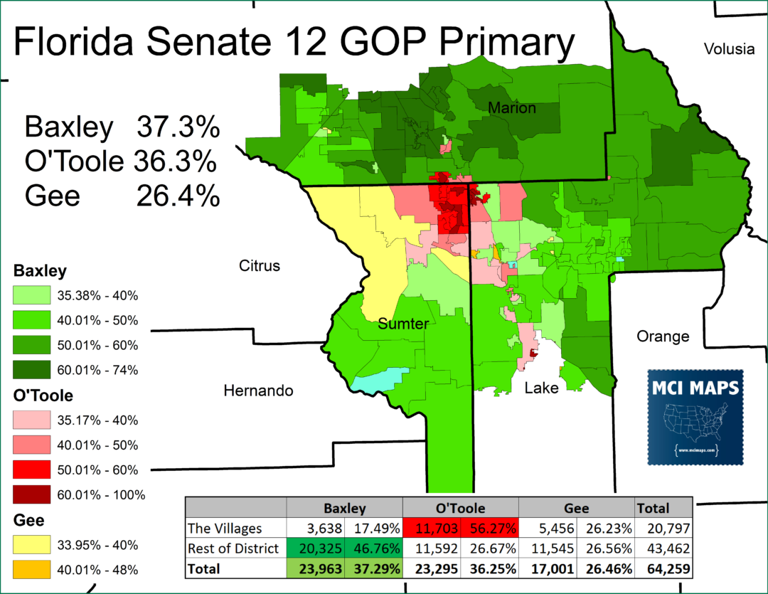 Florida State Senate Rankings - MCI Maps | Election Data Analyst ...
