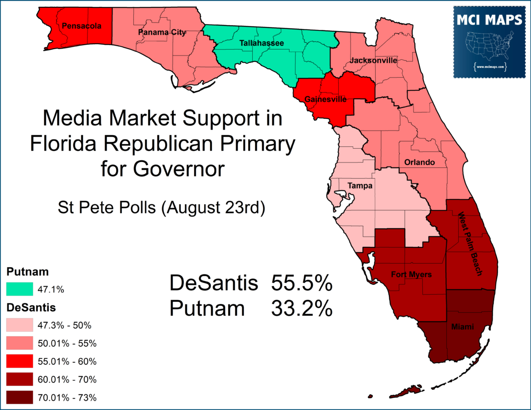 Florida Primary Preview 2018 - MCI Maps | Election Targeting Florida ...