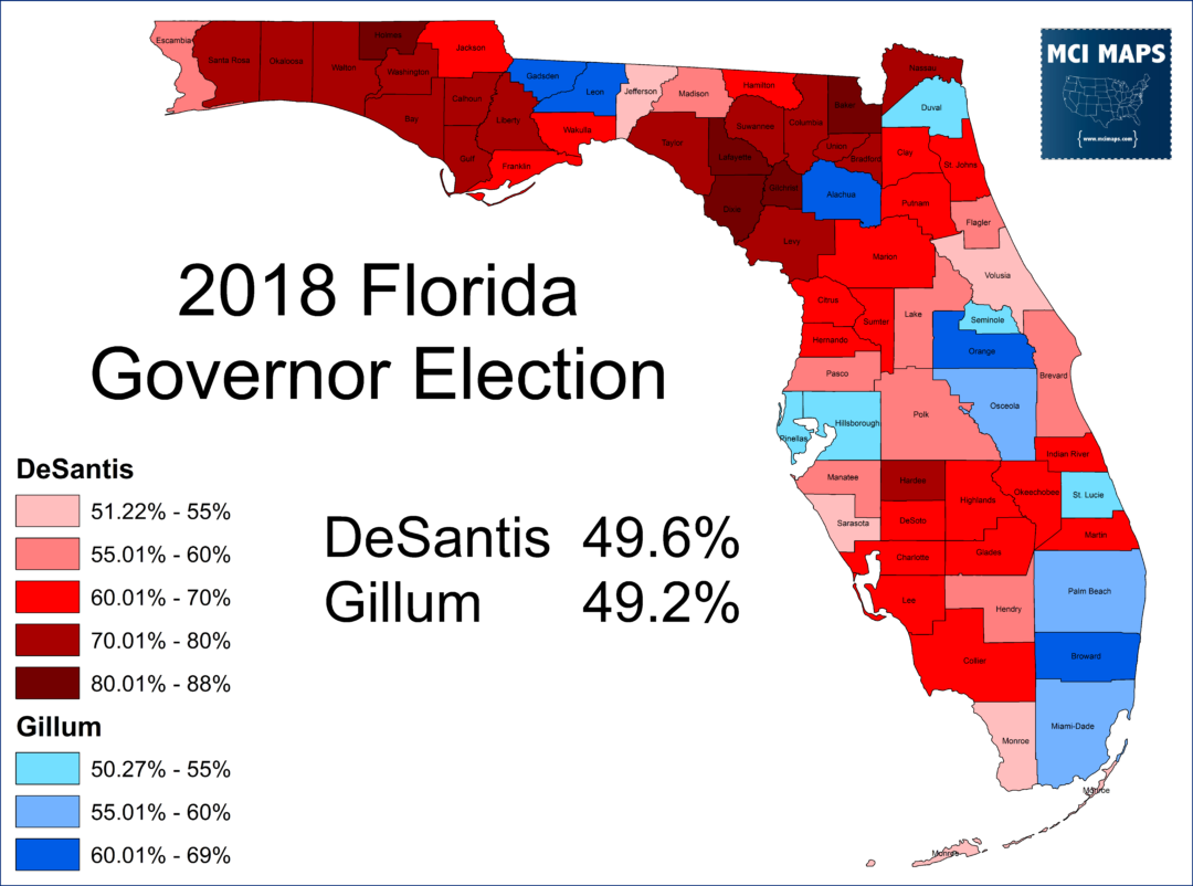 What Went Wrong in Miami-Dade County in 2018 - MCI Maps | Election Data ...