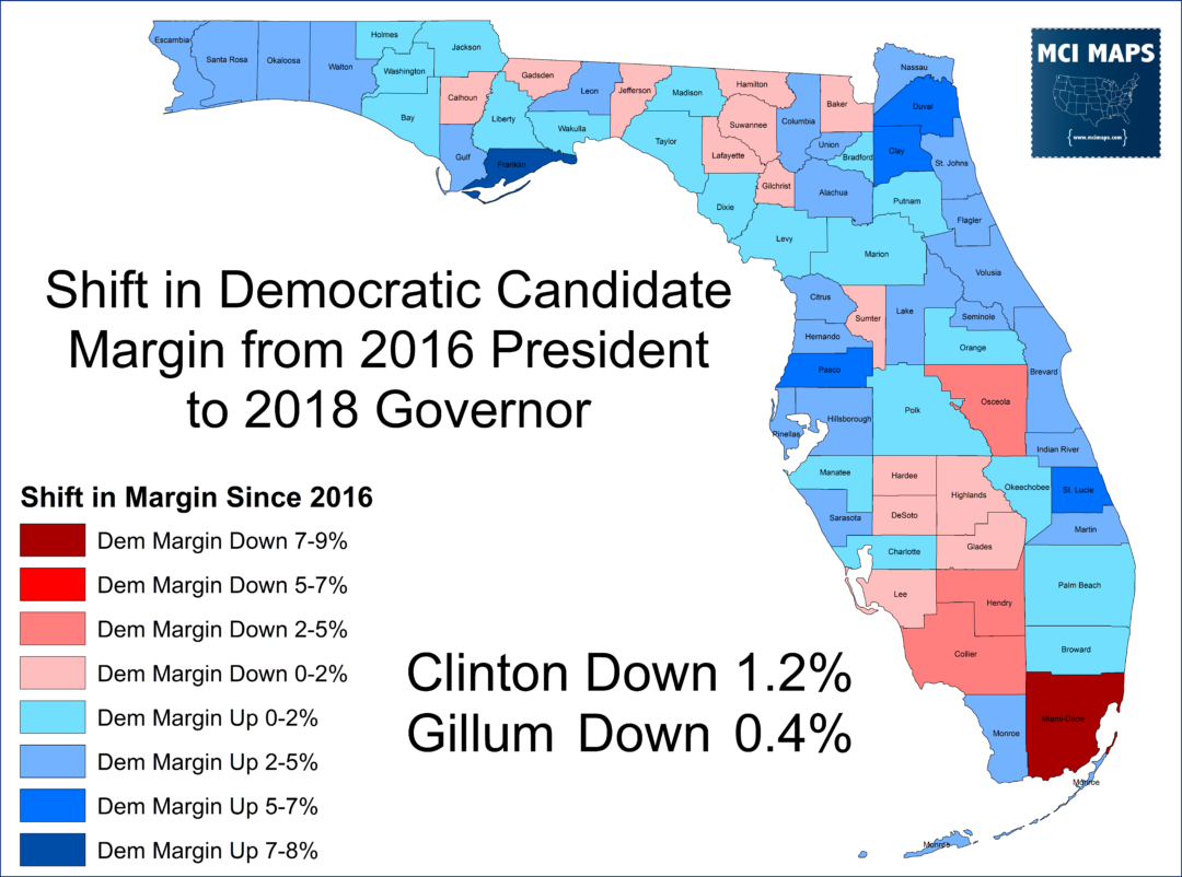 What Went Wrong in Miami-Dade County in 2018 - MCI Maps | Election Data ...