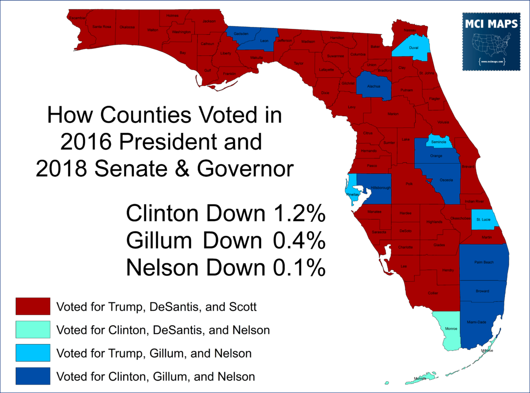 What Went Wrong in Miami-Dade County in 2018 - MCI Maps | Election Data ...