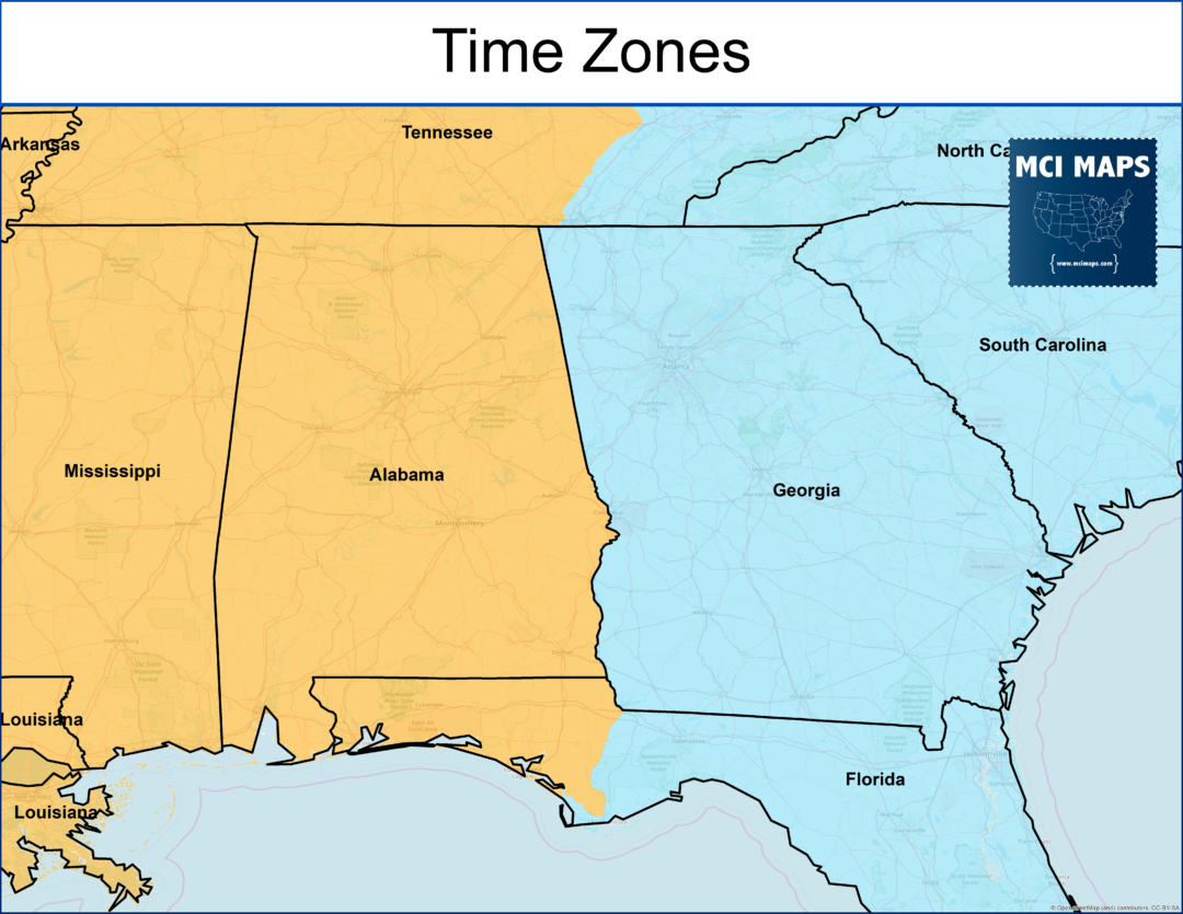 florida time zone map