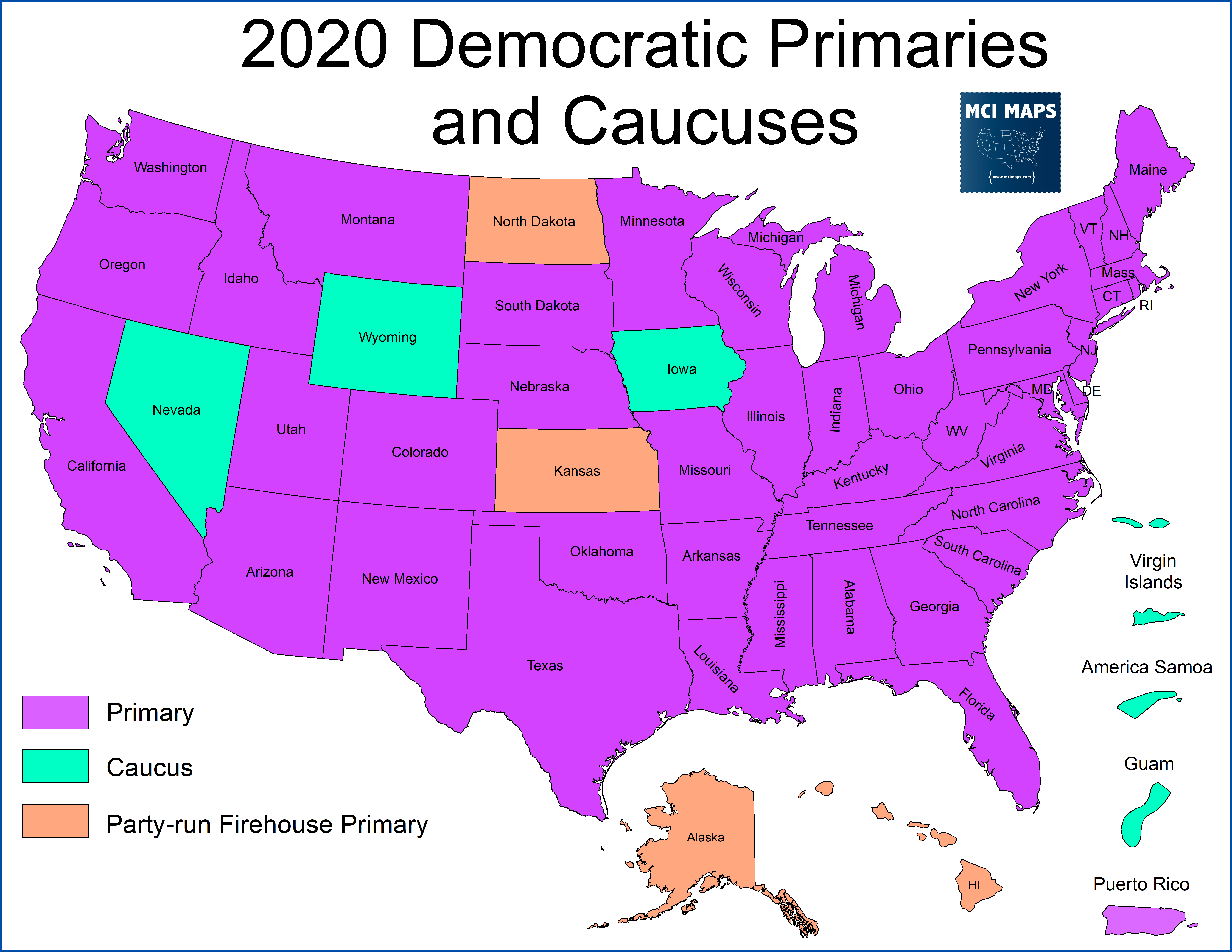How Caucuses vs Primaries Can Lead to Different Results MCI Maps