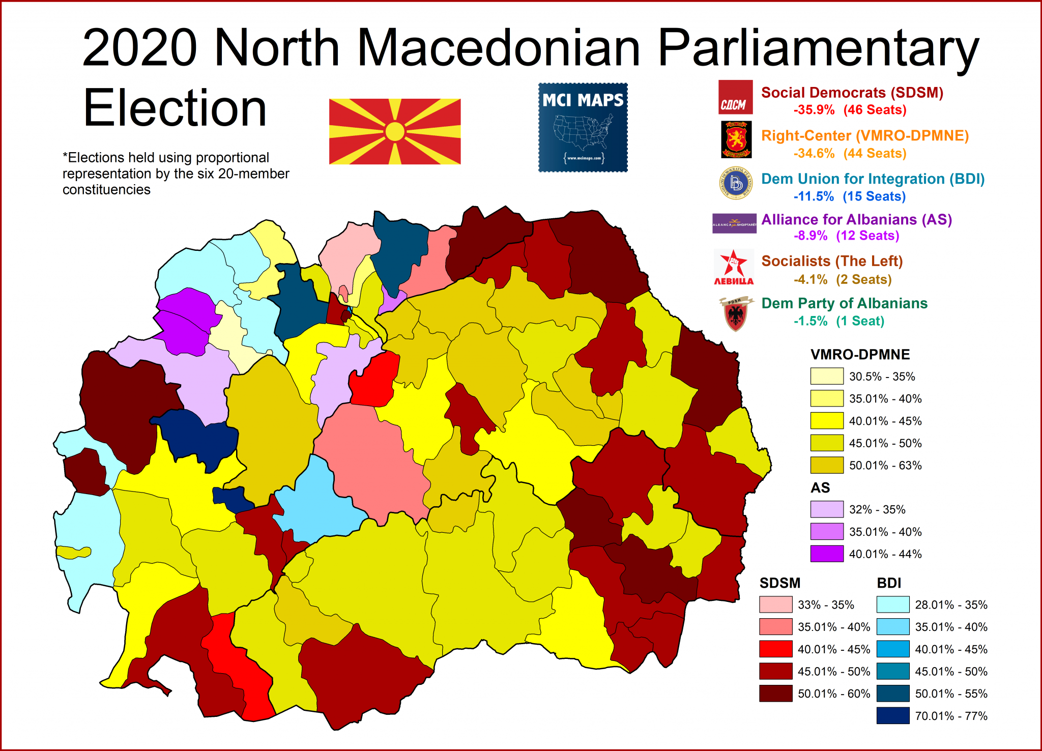 A look at the Balkans and The Republic of “North” Macedonia MCI Maps