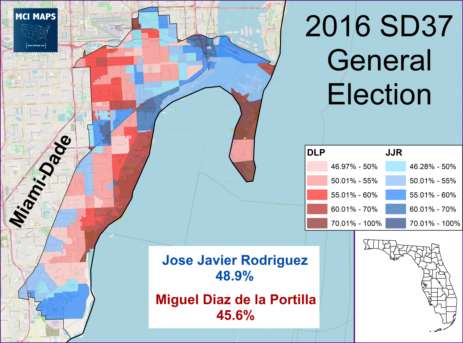 How Florida’s State Senate Districts Voted In 2020 - MCI Maps ...