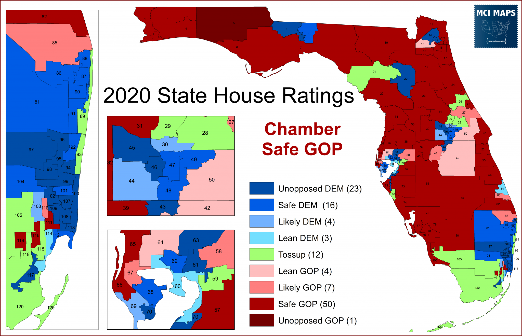 Florida State House 2020 Ratings MCI Maps Election Targeting