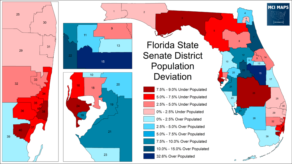 Fl state senate population deviation 1024x576 | florida redistricting tour #10: hidden gerrymandering in polk county? | politics