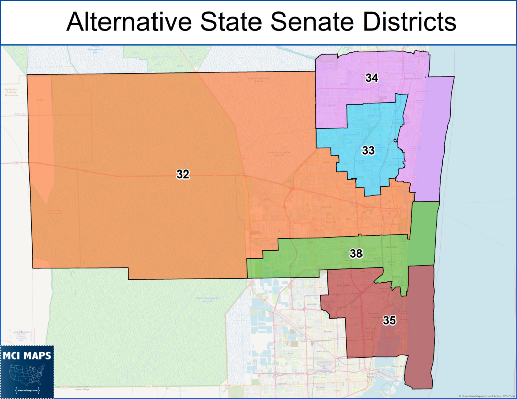 Southeast senate broward alternative 1024x791 | florida redistricting tour #6: state senate map issues in the southeast | politics