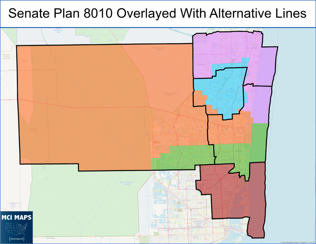 Southeast senate broward overlap 1024x791 | florida redistricting tour #6: state senate map issues in the southeast | politics