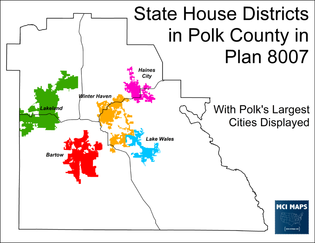Polk house districts 8007 with cities 1024x791 | florida redistricting tour #10: hidden gerrymandering in polk county? | politics