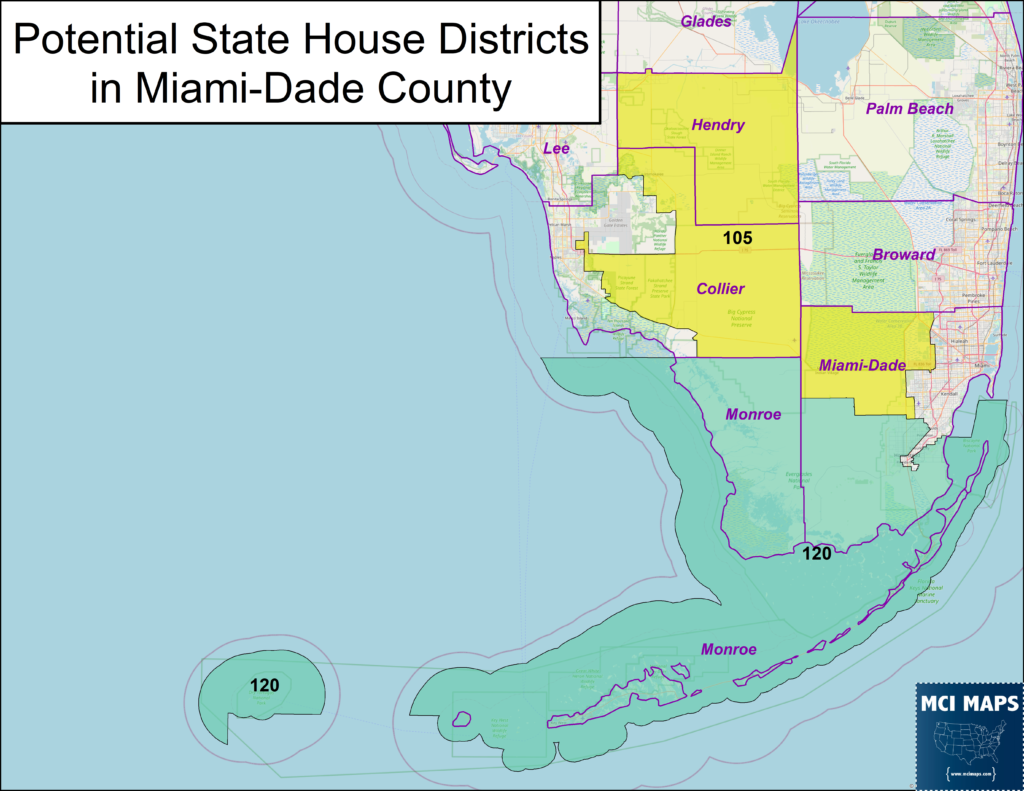Southeast hd miami dade overview 105 and 120 1024x791 | florida redistricting tour #8: functional analysis of dade’s house districts | politics