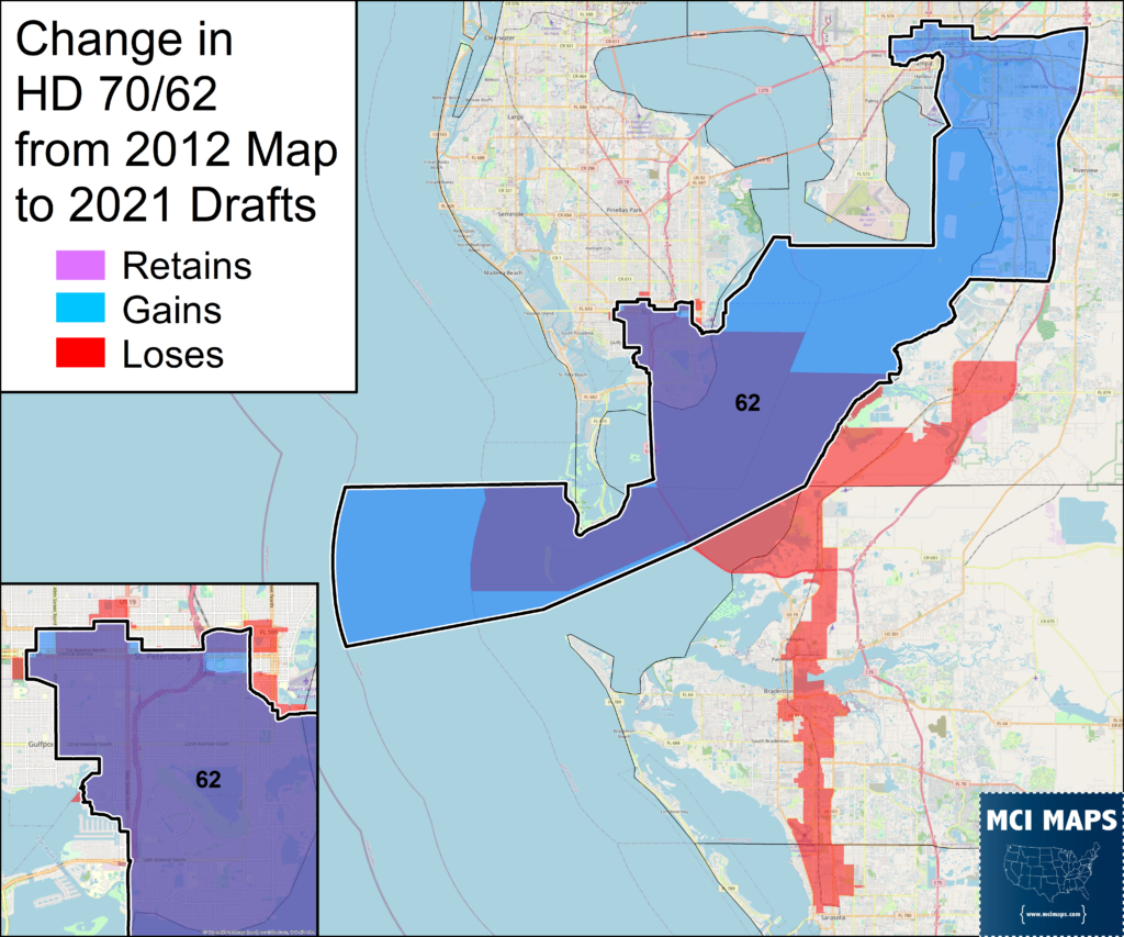 Tampa hd 62 change from 70 1024x853 | florida redistricting tour #9: are tampa’s state house districts a dummymander? | politics
