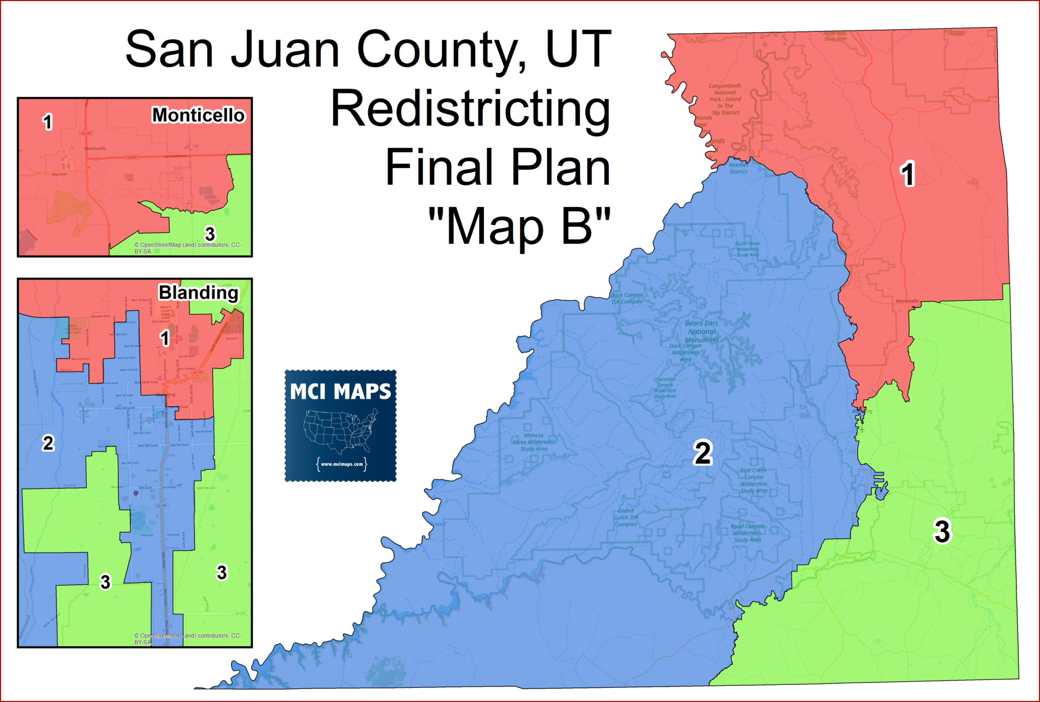 San Juan County Utah Maintains Fair Commission Maps For The Navajo Mci Maps Election Data 5289
