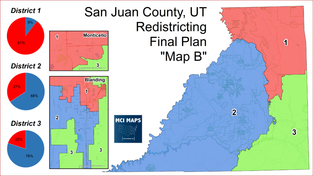 San juan redistricting plan b final 1024x576 | san juan county, utah maintains fair commission maps for the navajo | politics