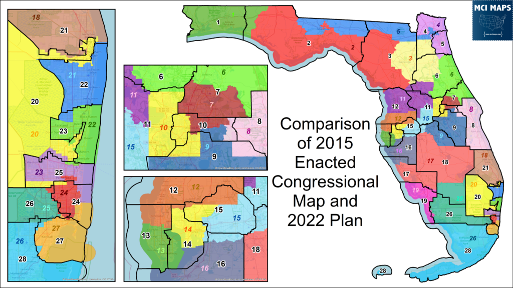 Desantis v 2015 plan 1024x576 | a detailed look at florida’s new congressional districts | politics
