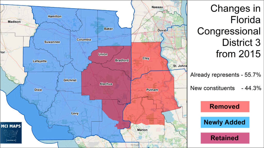 Florida cd3 gain and loss 2022 1024x576 | a detailed look at florida’s new congressional districts | politics