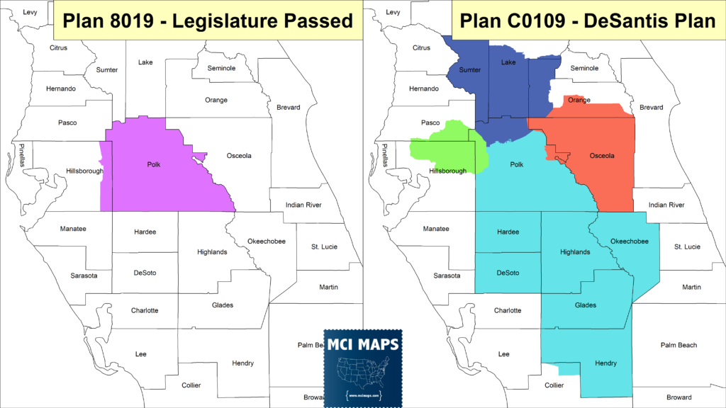 Desantis v leg polk county split 1024x576 | a detailed look at florida’s new congressional districts | politics