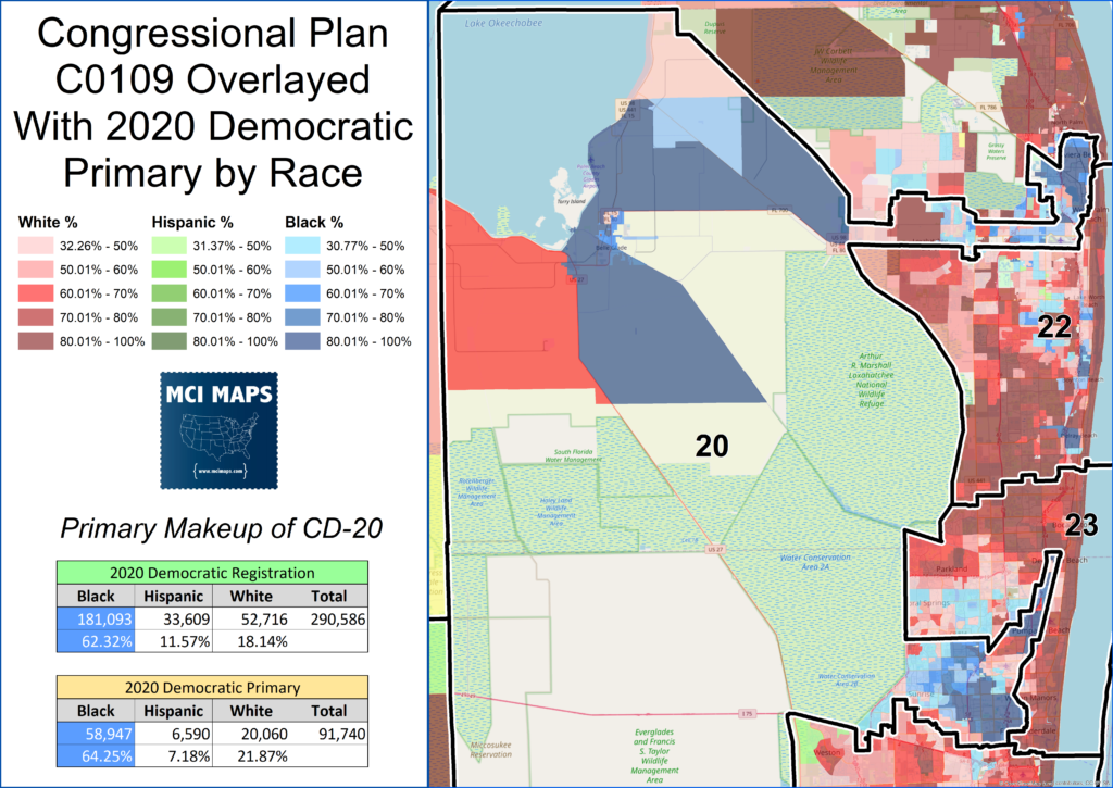 Florida cd20 democratic primary 2020 1024x725 | a detailed look at florida’s new congressional districts | politics