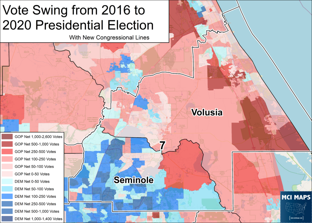 Florida cd7 presidential swing 1024x731 | a detailed look at florida’s new congressional districts | politics