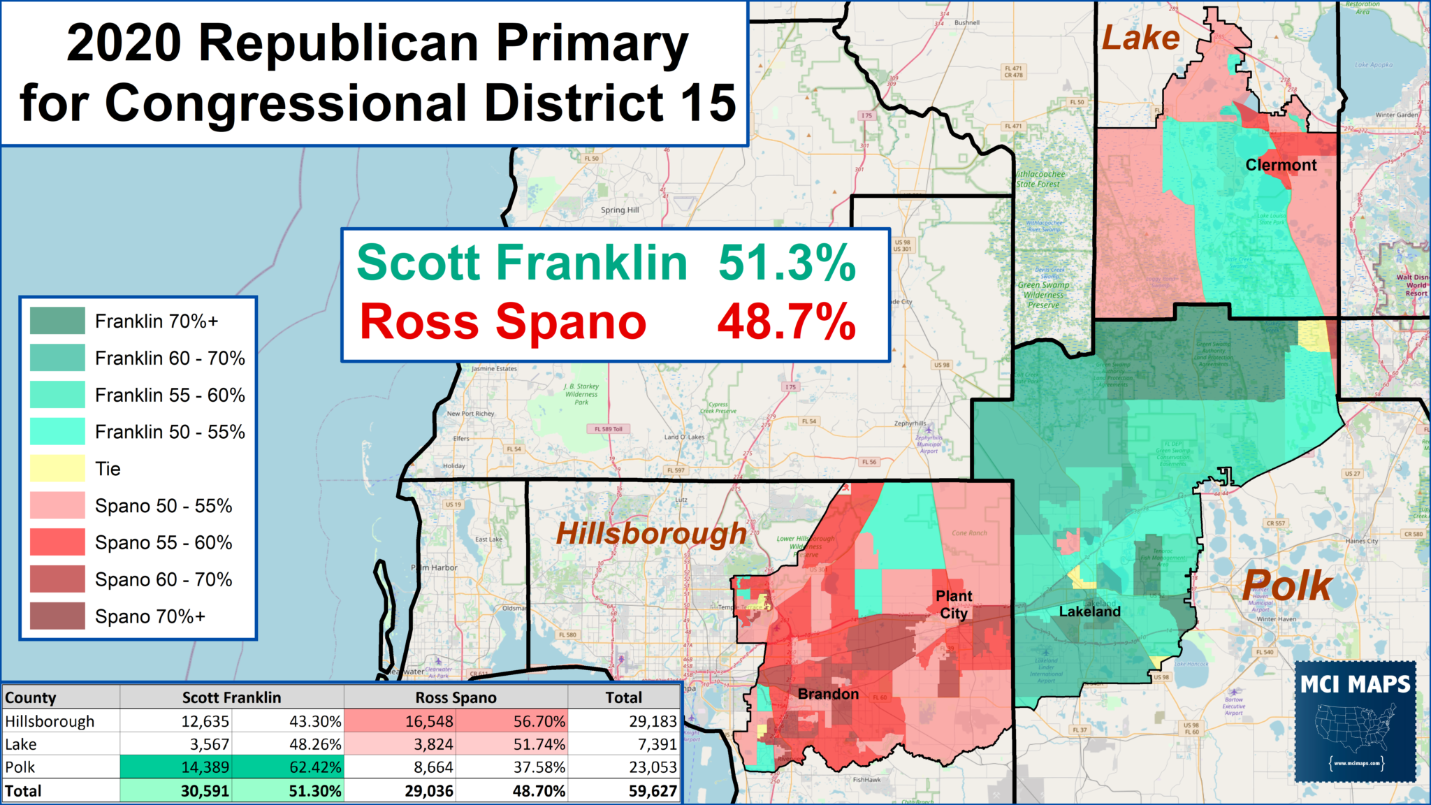 My 2022 Florida Primary Preview (Part 1) MCI Maps Election Data