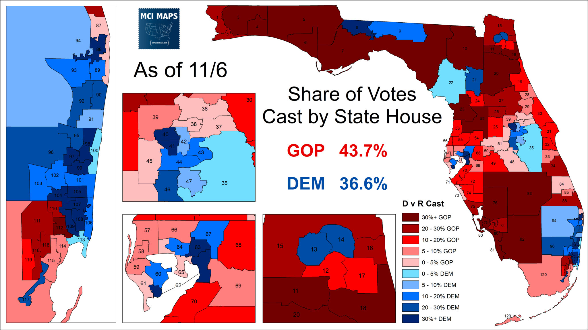 The 2022 Florida State House Ratings - MCI Maps | Election Data Analyst ...